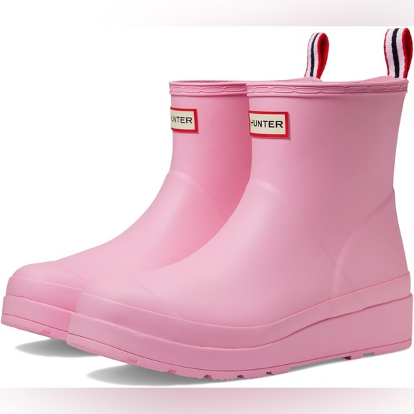 Hunter Shoes - HUNTER ORIGINAL PLAY SHORT BOOTS IN PINK FIZZ 6 37 EU
